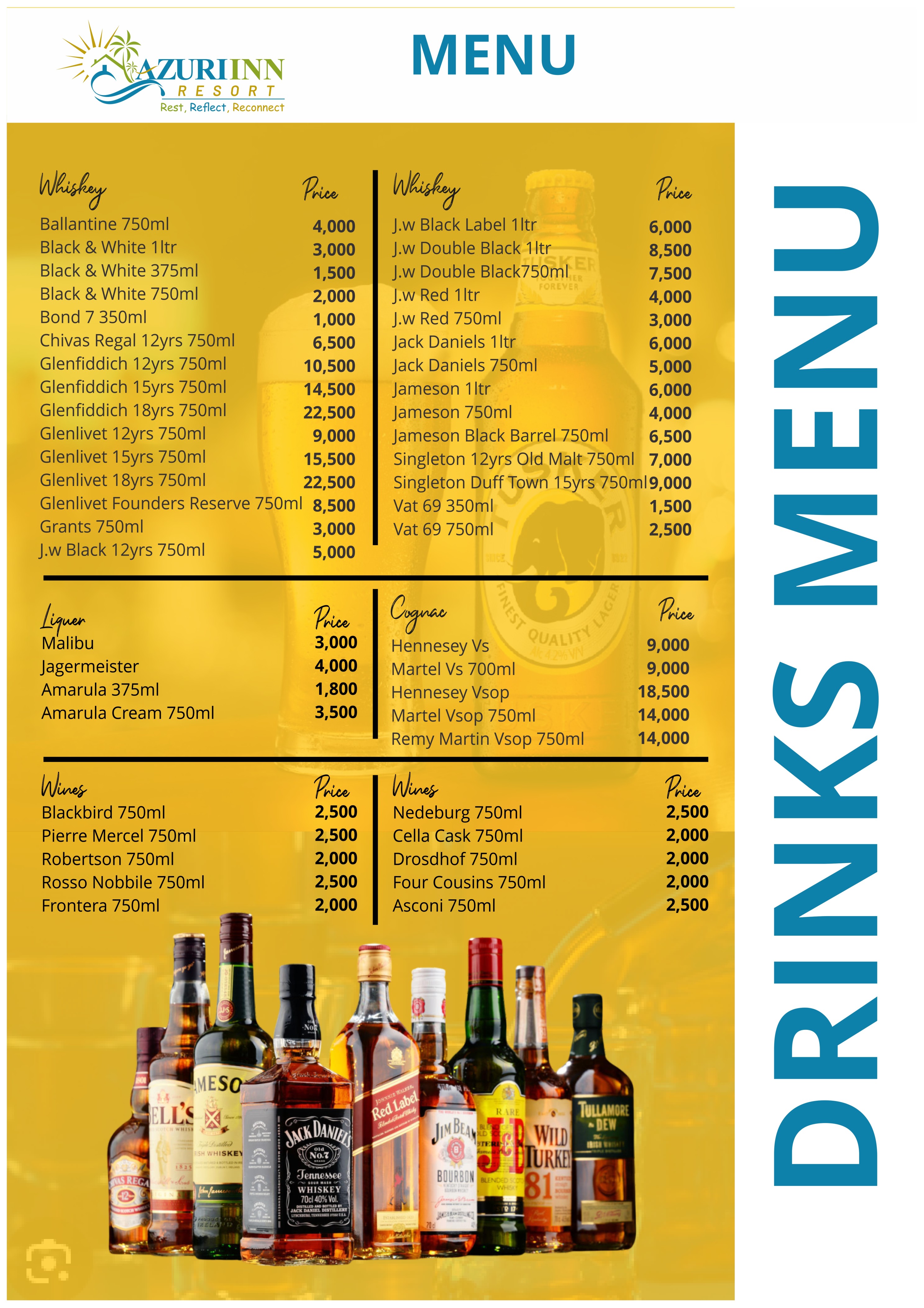 Drinks Menu Page 2